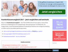 Tablet Screenshot of 1a-krankenkassen.de